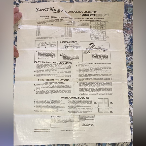 MICKEY MOUSE CLUB LATCH HOOK CANVAS By Paragon Needlepoint - Picture 8 of 10